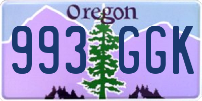 OR license plate 993GGK