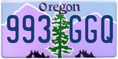 OR license plate 993GGQ