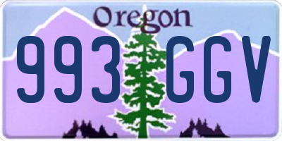 OR license plate 993GGV