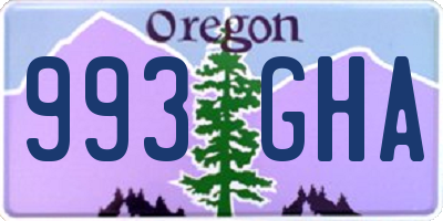OR license plate 993GHA