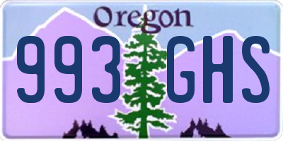 OR license plate 993GHS