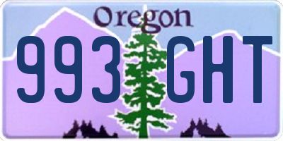 OR license plate 993GHT