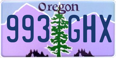 OR license plate 993GHX