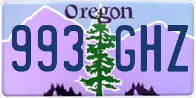 OR license plate 993GHZ