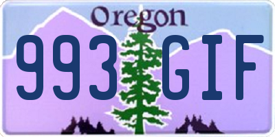 OR license plate 993GIF