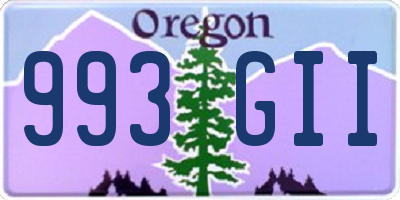 OR license plate 993GII