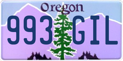 OR license plate 993GIL