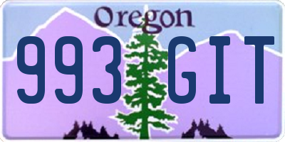 OR license plate 993GIT