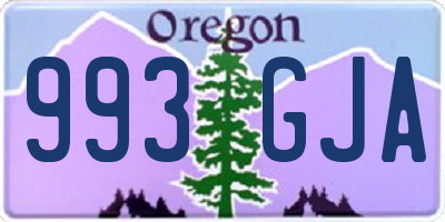 OR license plate 993GJA