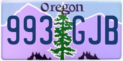 OR license plate 993GJB
