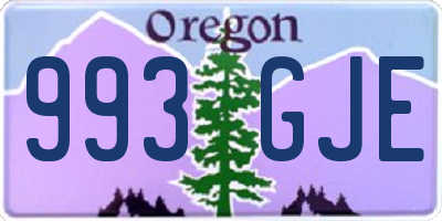 OR license plate 993GJE