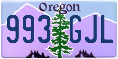 OR license plate 993GJL