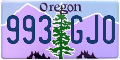 OR license plate 993GJO