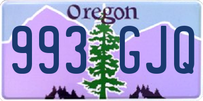 OR license plate 993GJQ