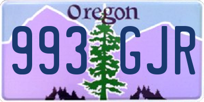 OR license plate 993GJR