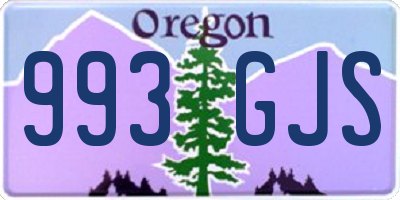 OR license plate 993GJS