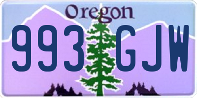 OR license plate 993GJW