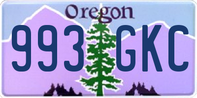 OR license plate 993GKC