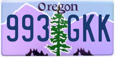 OR license plate 993GKK