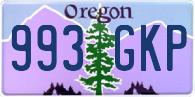 OR license plate 993GKP