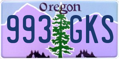 OR license plate 993GKS