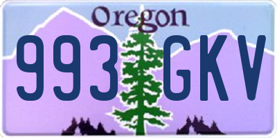 OR license plate 993GKV