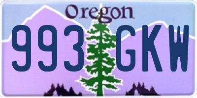 OR license plate 993GKW