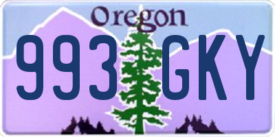 OR license plate 993GKY