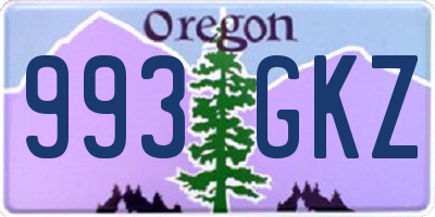 OR license plate 993GKZ