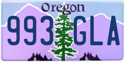 OR license plate 993GLA