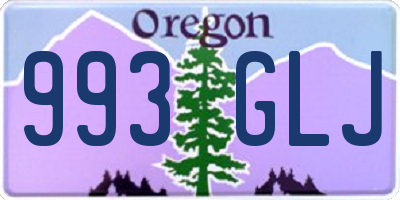 OR license plate 993GLJ