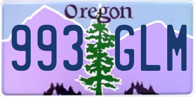 OR license plate 993GLM