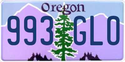 OR license plate 993GLO