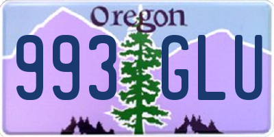 OR license plate 993GLU