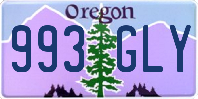 OR license plate 993GLY