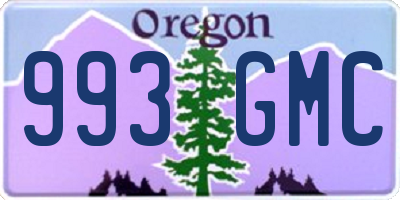 OR license plate 993GMC