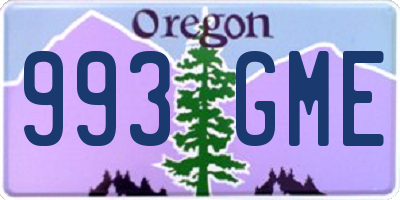 OR license plate 993GME