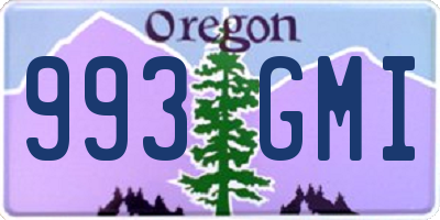 OR license plate 993GMI