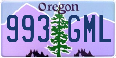 OR license plate 993GML