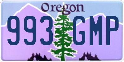 OR license plate 993GMP