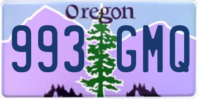 OR license plate 993GMQ