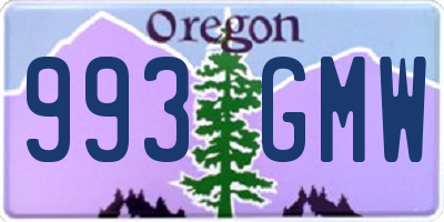 OR license plate 993GMW