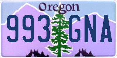 OR license plate 993GNA
