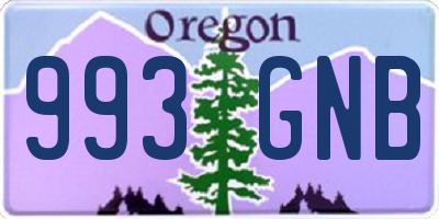 OR license plate 993GNB