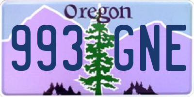 OR license plate 993GNE