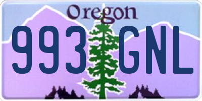OR license plate 993GNL