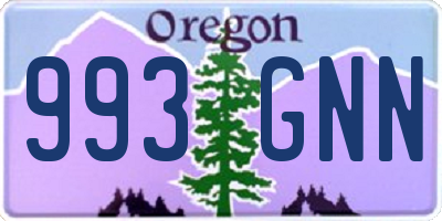 OR license plate 993GNN