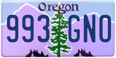 OR license plate 993GNO