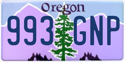 OR license plate 993GNP