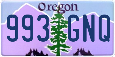 OR license plate 993GNQ